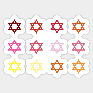 Jewish stars Sticker
